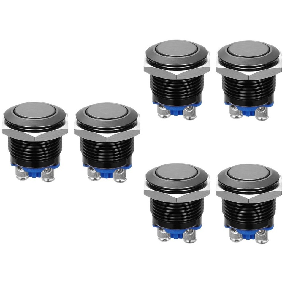 Set of 3 Power Switch Button Switching Push-button Momentary Round ...