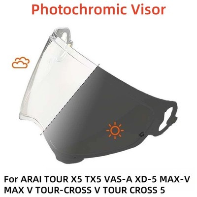 Helmet Photochromic Visor Shield For Arai TOUR X5 VAS-A MAX-V TOUR CROSS5 XD-5