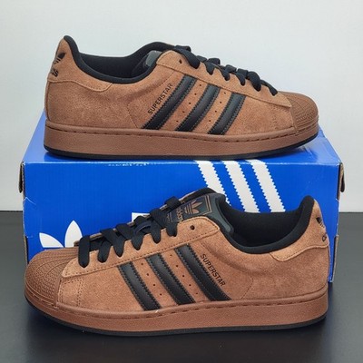 Adidas Superstar Men's Size 9 Athletic Shoes Brown Black Footwear Sneakers