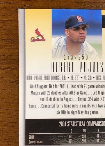 ALBERT PUJOLS 2002 TOPPS GOLD LABEL CLASS 2 PLATINUM BASEBALL CARD #5 READ DESC - Picture 18 of 22