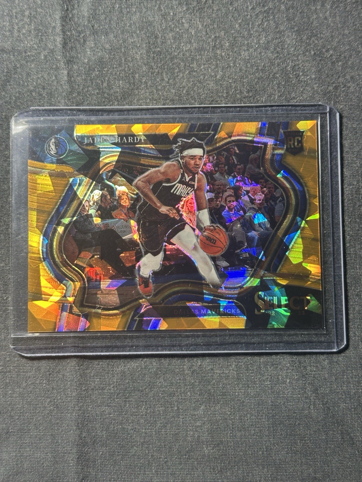 2022-23 Panini Select Jaden Hardy RC Gold Ice Prizm Courtside /10 #281