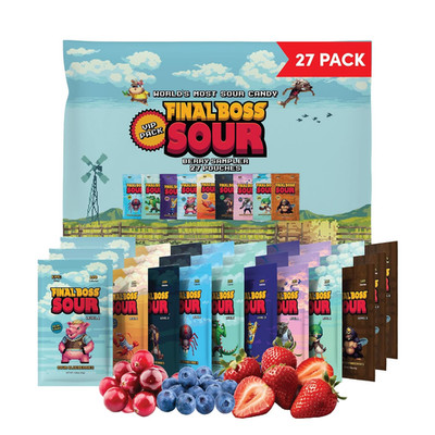 Sour Candy | All Levels, Berry Variety Pack, 27 Pack   Made with Real Dried Frui