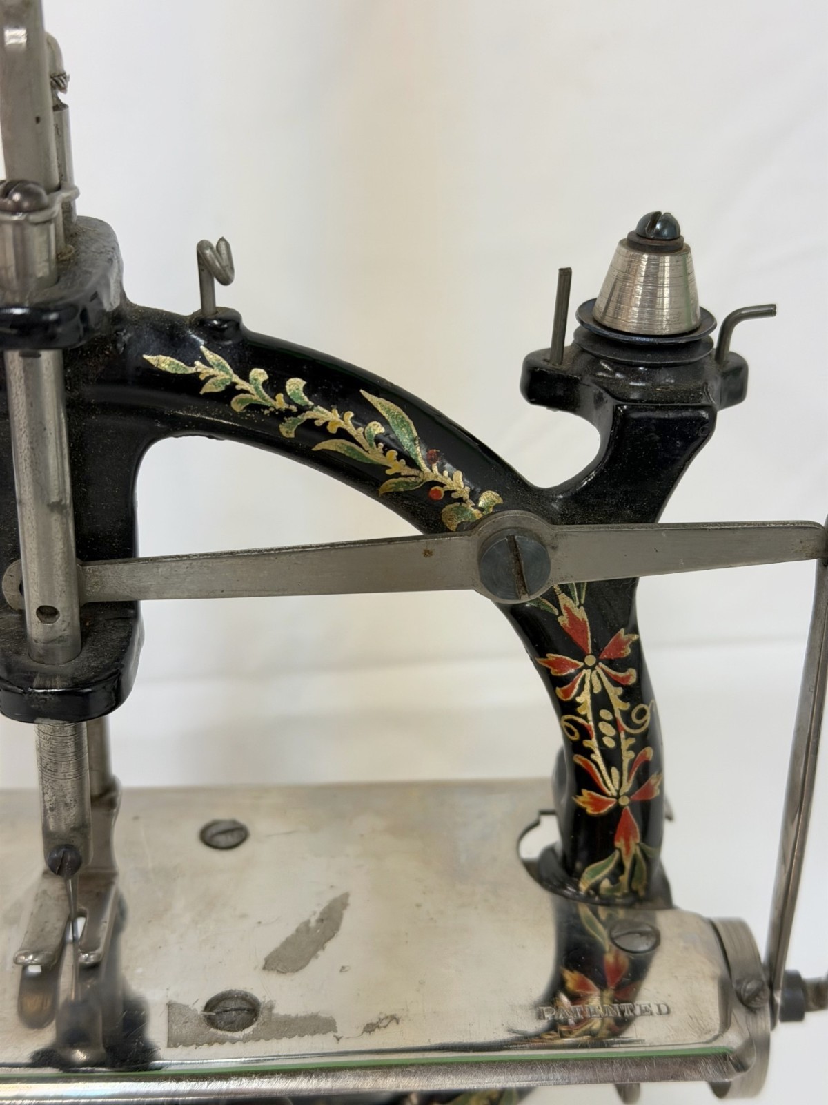 RARE Antique SEWING MACHINE PONY Child's Size Toy Foley & Williams with Orig Box