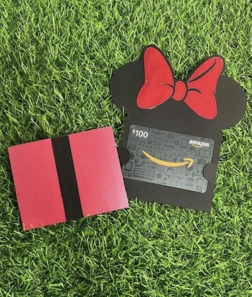 Disney Inspired Minnie Mouse Present Christmas Gift Card Or Money Holder - Image 2 of 2
