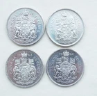 Lot of 4 Canadian Half Dollars 1962, 1963, 1964 & 1965 1.0oz ASW