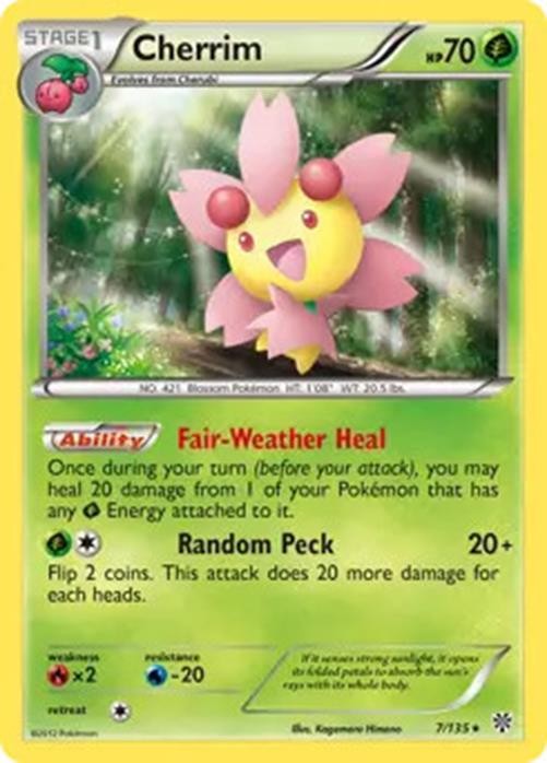 Cherrim - 7/135 - Pokemon Plasma Storm Black & White Non-Holo Rare Card LP