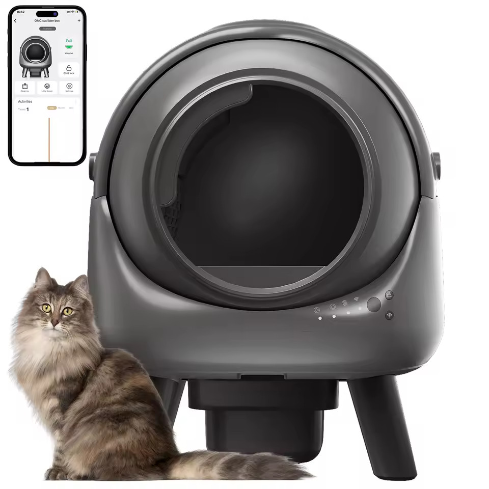 Automatic Self Cleaning Cat Litter Box Robot App Control Odor Free Multi Cat