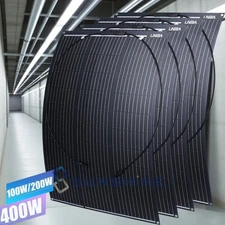 Flexible 400W Mono Solar Panel 12V Power Portable Camping Home RV Battery Charge