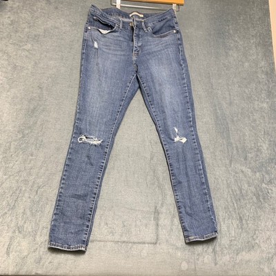 Levi's 311 Shaping Skinny Jeans Women's 31 Blue Denim Slim Fit Distressed Grunge