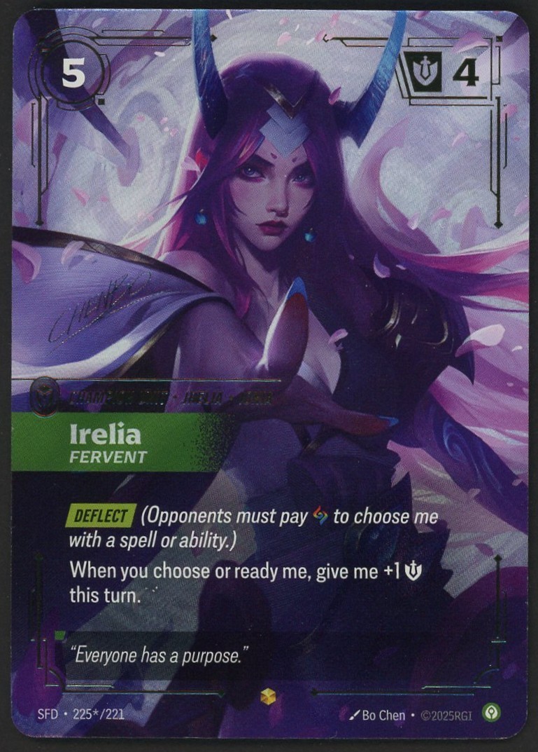 Irelia - Fervent 2026 Spiritforged #225*/221 Signature Showcase