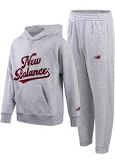 New Balance Kids Premium Fleece Hoodie  Jogger Set Size 12, Grey, New W/Tags