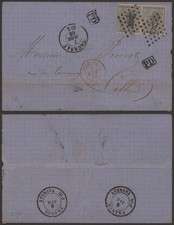 Belgium 1866 - Cover Tournai to France J322