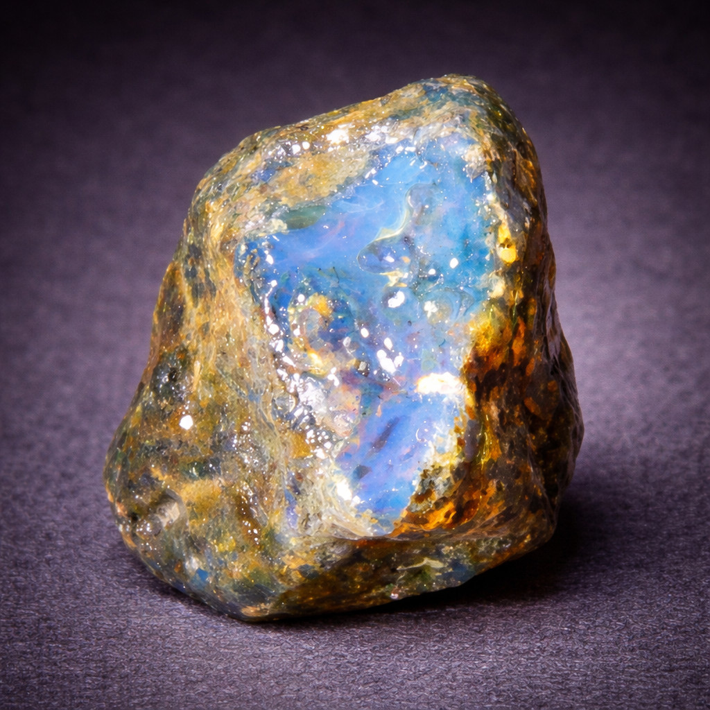 Beautiful Natural Dominican Clear Sky Blue Amber Rough Specimen 41mm 17.1g