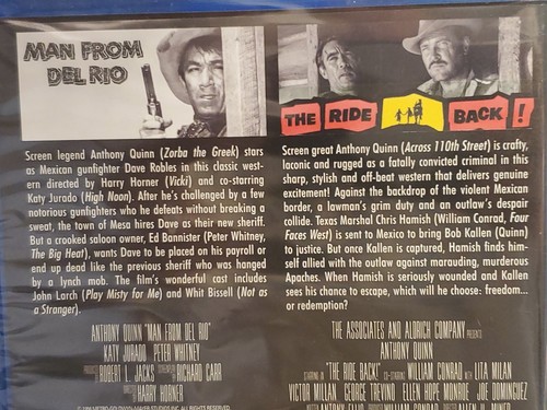 The Ride Back / Man From Del Rio Blu-Ray - Kino Lorber - Double Feature - New! 9 - Picture 3 of 4