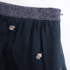 mina perhonen "pebble" chiffon-embroidered knit skirt Size 40 
