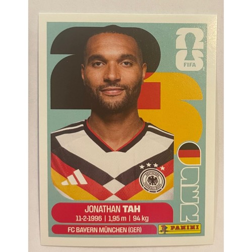2026 Panini FIFA World Cup Jonathan Tah Germany FC Bayern Munchen Sticker GER3