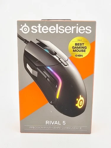 SteelSeries Rival 5 Precision Multi Genre RGB Gaming Mouse Wired USB