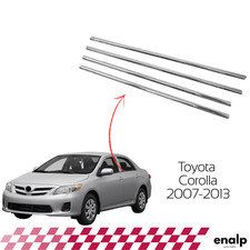 Chrome Windows Frame Trim 4 Pcs For Toyota Corolla 2007-2013 Stainless Steel