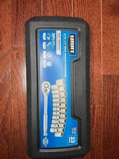 NEW HART 23-Piece 1/2-inch Drive SAE MM Mechanics Set with Ratchet Chrome Finish