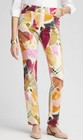 Chico’s Abstract Watercolor Floral Print Slub Pants Size 2R US 12 NWT
