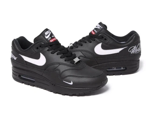 Supreme x Nike Air Max 1 Noir UK 7,5 ✅LIVRAISON RAPIDE✅
