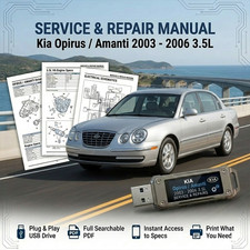 Kia Opirus Amanti 2003 2004 2005 2006 Service Repair Workshop Manual Usb