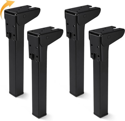 4 Pcs Self Locking Folding Table Legs, 6'', 8'', 10'', 12'' Foldable Table Legs for