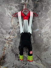 Castelli Rosso Corsa Men’s Cycling Bib Shorts Padded Road Bike Racing Size M