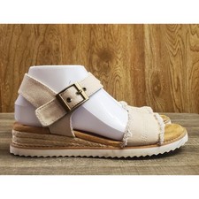 Bobs From Skechers Desert Kiss Ankle Strap Espadrille Sandals Women's Size 7 Tan