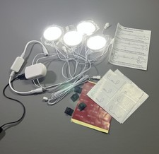 Under Cabinet Kitchen Lights Plug In Dimmable Set Of 4 Stick On Puck Spot Lights