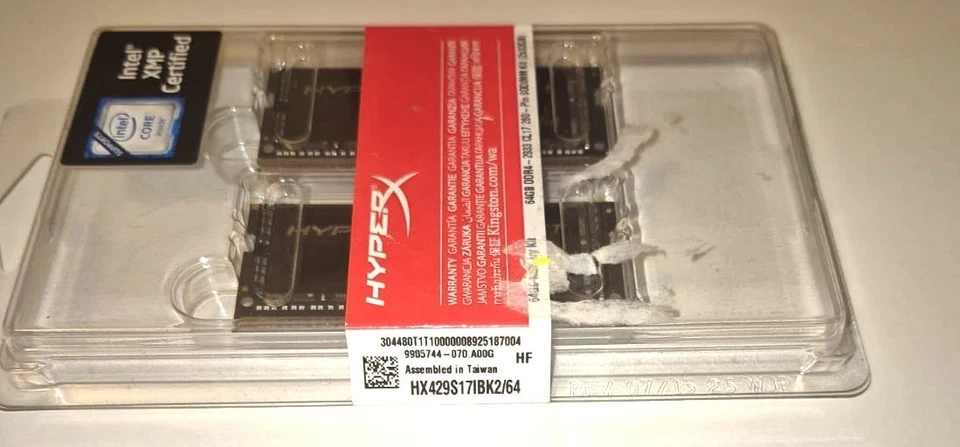 HyperX Impact DDR4 HX429S17IBK2/64 Memory 2933 MHz CL17 SODIMM 64GB Kit 2x32GB - Image 3 of 3
