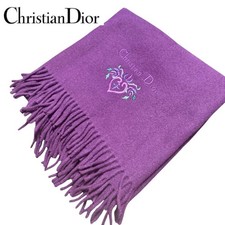 Christian Dior purple wool stole / Lap blanket