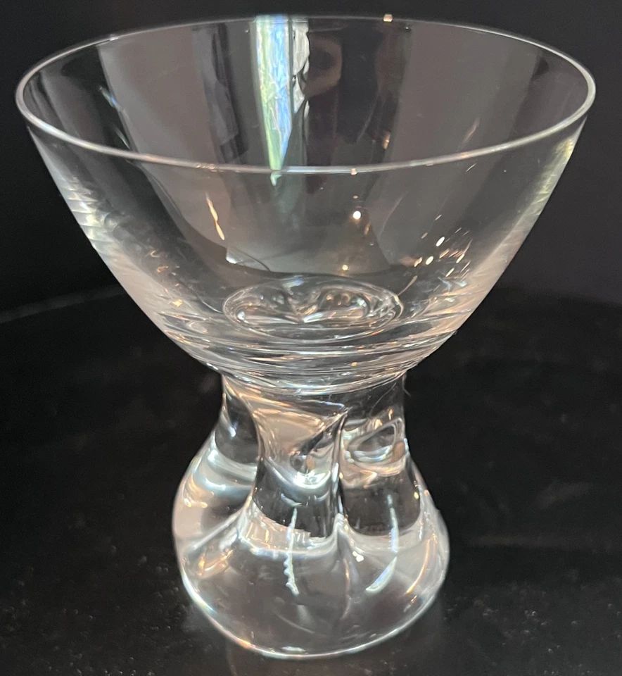 Cristal Sigrid Escandinavo 4 Lóbulos Copa de Vino '63 3-3/4x3-1/3 pulgadas Foto 2 de 4