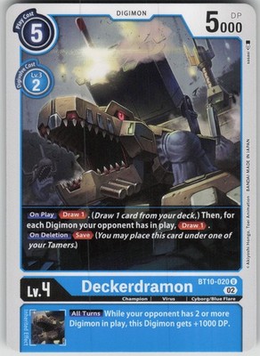 Digimon TCG Deckerdramon Uncommon Xros Encounter BT10-020 U