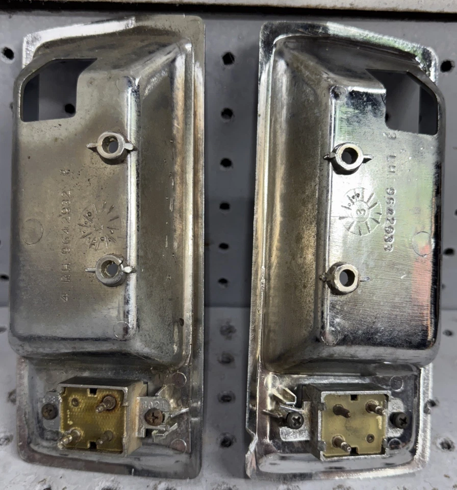 1971 - 1974 Buick Electra Lesabre Riviera Door Handle Backing Trim Set Chrome - Image 4 of 4