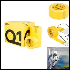 Q1 2 inch 48mm x 55m Yellow Masking Tape High Temperature Case of 20 Rolls