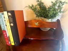 Vintage Wooden Book Rack Trough Table Top Book Shelf