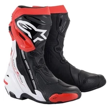 Alpinestars Supertech R Boots - Black/White/Red - US 10.5 / EU 45