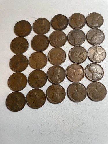 Roll 1934 D Lincoln Wheat Cents Penny in Good or Better Condition 50 Coins