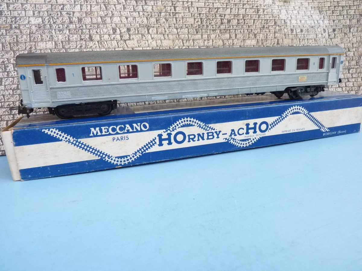 Wagon Hornby échelle 0 - Voiture Bagages Et Voyageurs 1ère Classe - Vintage