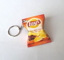 LAY's Chips BBQ BEEF Fiesta Pack KEYCHAIN Keyring Novelty Indonesia 3D 2.25"