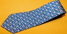 BOY'S VINEYARD VINES MADE IN U.S.A. BLUE/ORANGE/GREEN LOBSTER MOTIF TIE.