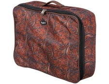 Tough 1 Boot Bag Stackable Zip Closure Divider Tooled Leather 61-7993