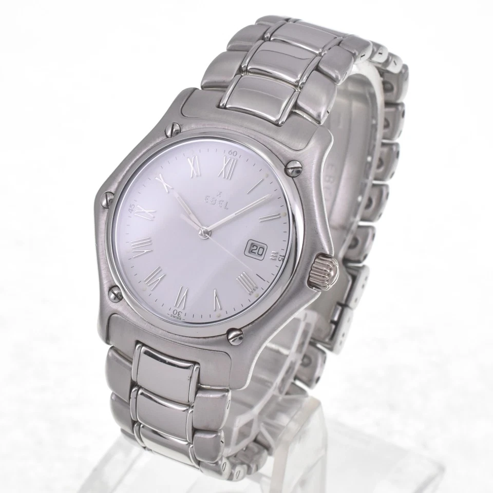 EBEL 1911 Classic Wave 987902 Date white Dial Quartz Men's Watch D#141794 - Image 2 of 4
