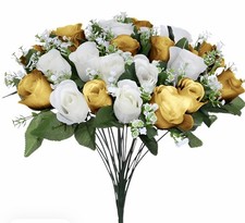 24 Count Bouquet Rose Bunch of Flower Artificial Silk Flowers