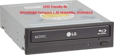 LG BH14NS58 4K ULTRA HD Blu-ray Laufwerk, mit WH16NS60 FW 1.00 MakeMkv, DVDFab