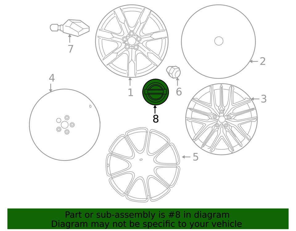 Tapa central original Nissan 40342-JF50A Foto 2 de 2