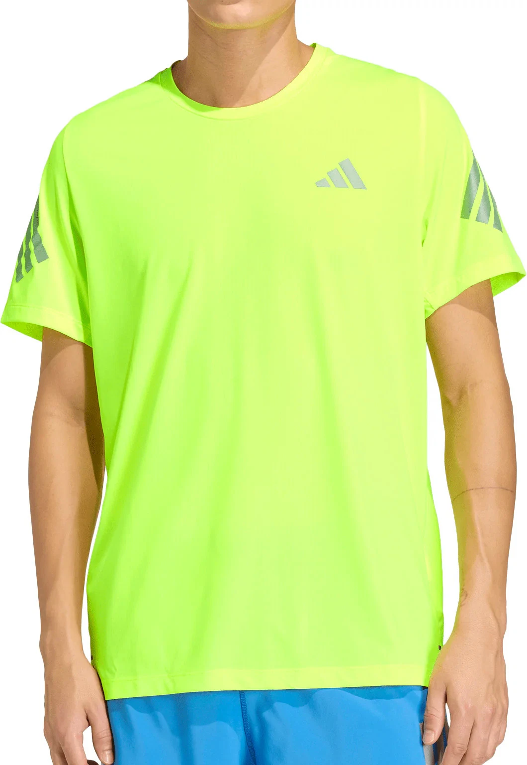 adidas Adi365 ClimaCool Mens Running Top Yellow Short Sleeve Reflective T-Shirt