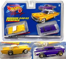 1999 TYCO Mattel 1957 Ford ThunderBird  Chevy Bel Air Slot Car Twinpack 36937