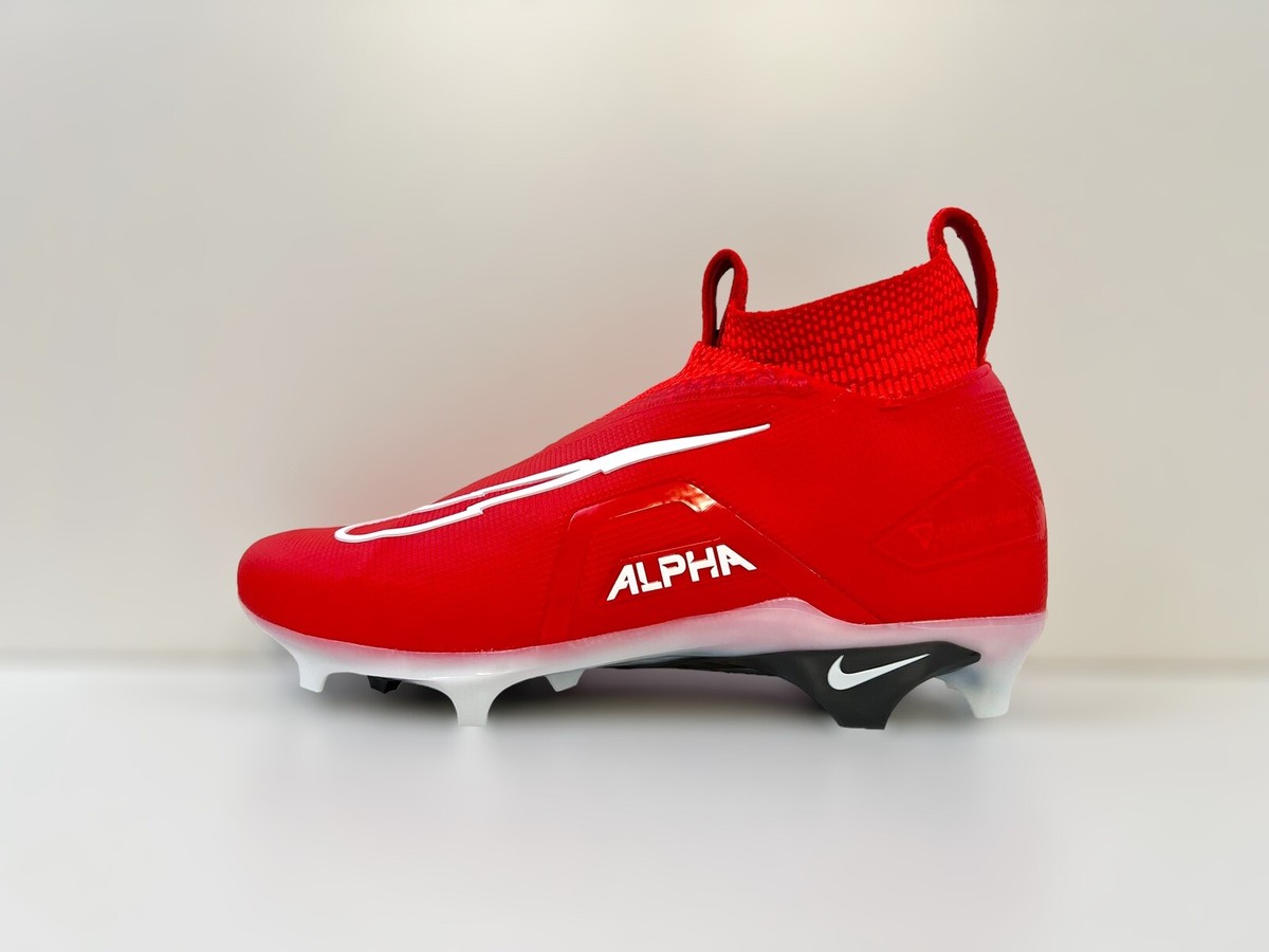 Nike Alpha Menace Elite Football Cleats Red/White, Mens Size